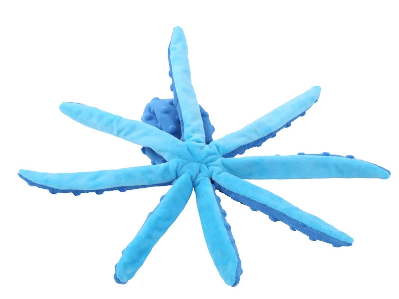 Plush Squeaky Octopus Dog Toy