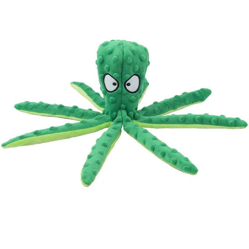 Plush Squeaky Octopus Dog Toy