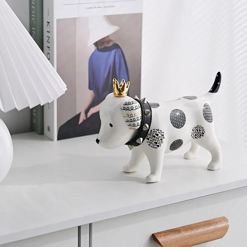 Minimalist Ceramic Dog Ornament