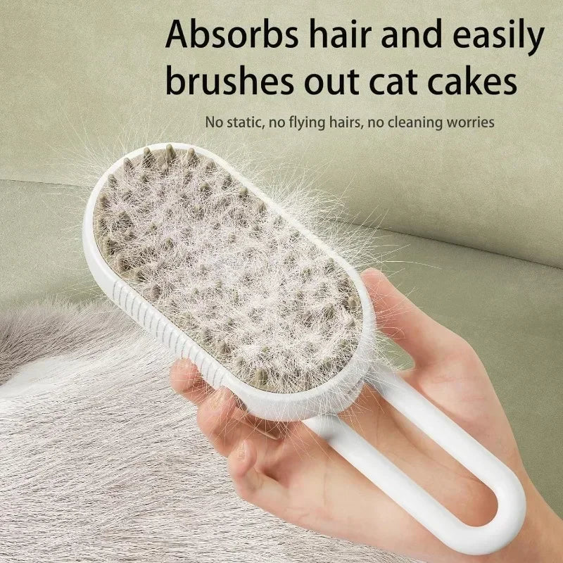 3-in-1 Electric Steamy Pet Brush