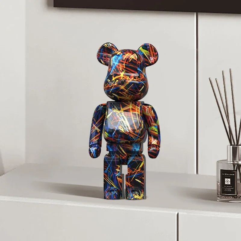 Graffiti Bear Figurine Money Jar