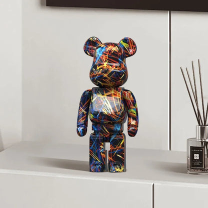 Graffiti Bear Figurine Money Jar