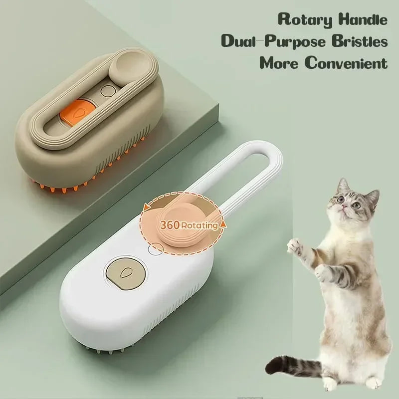 3-in-1 Electric Steamy Pet Brush