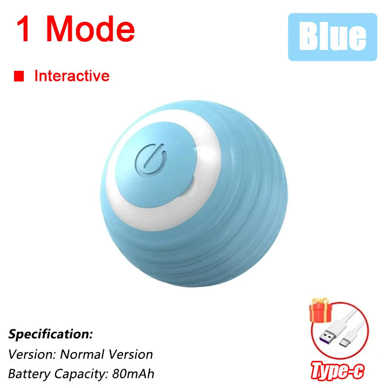 Automatic Rolling Cat Toy Ball with Faux Tail
