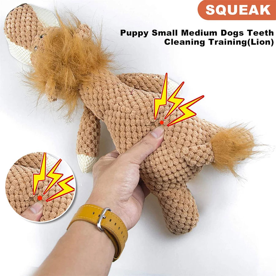 Bite-Resistant Squeaky Plush Dog Toy