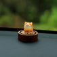 Handcrafted Mini Cat Wood Sculpture