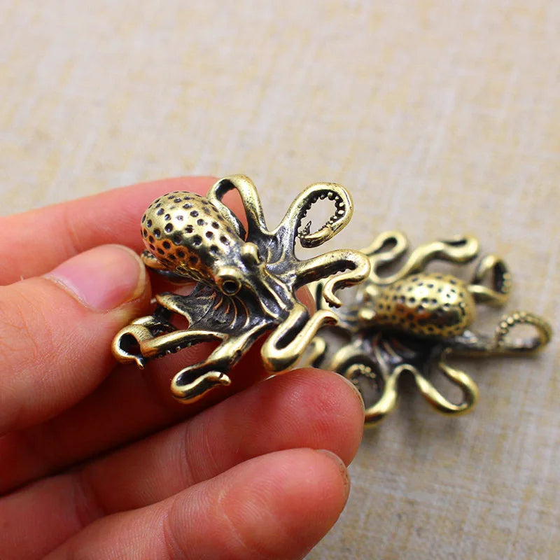 Retro Brass Octopus Figurine