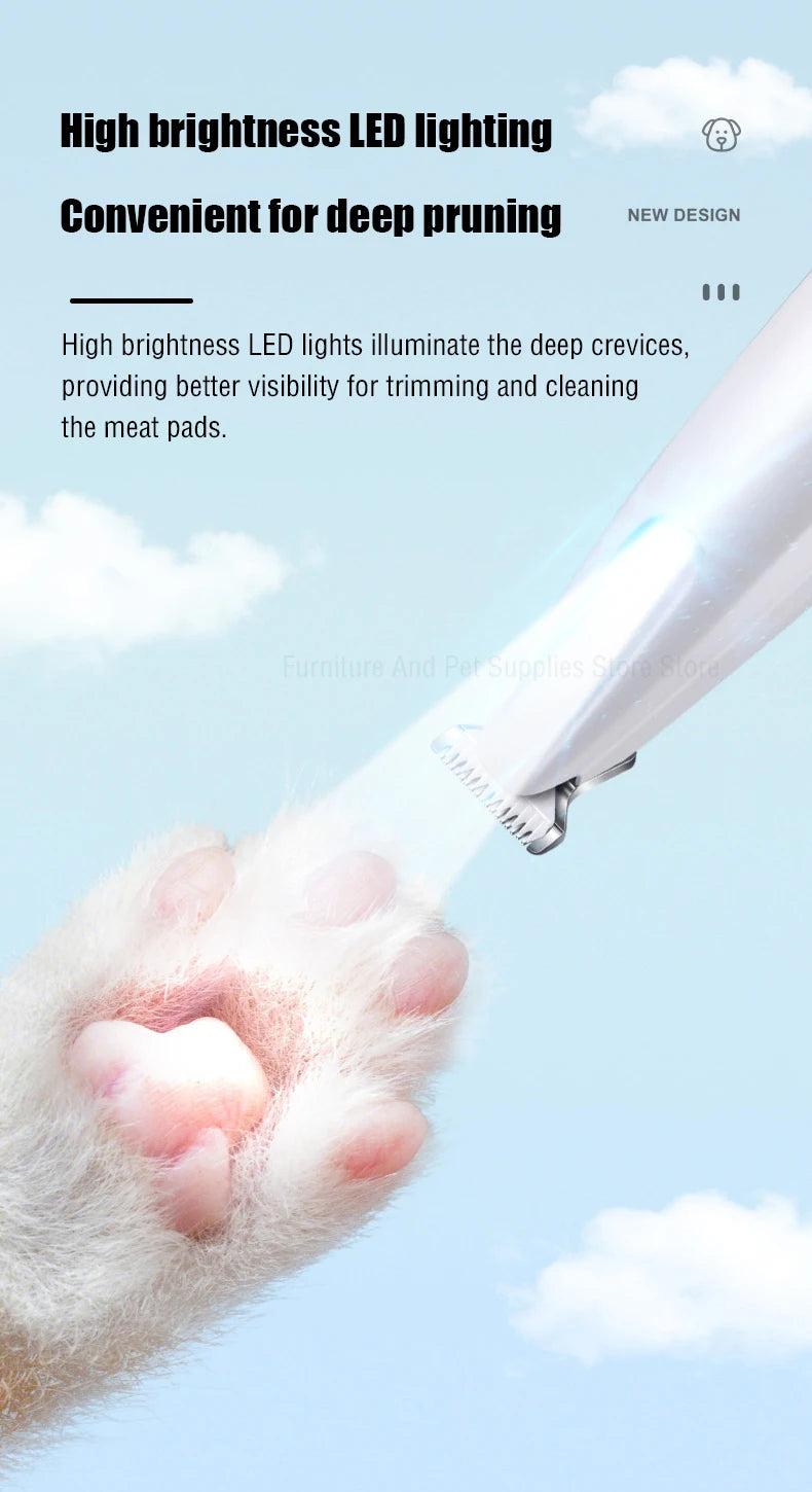 LED Dog Paw Trimmer Clippers