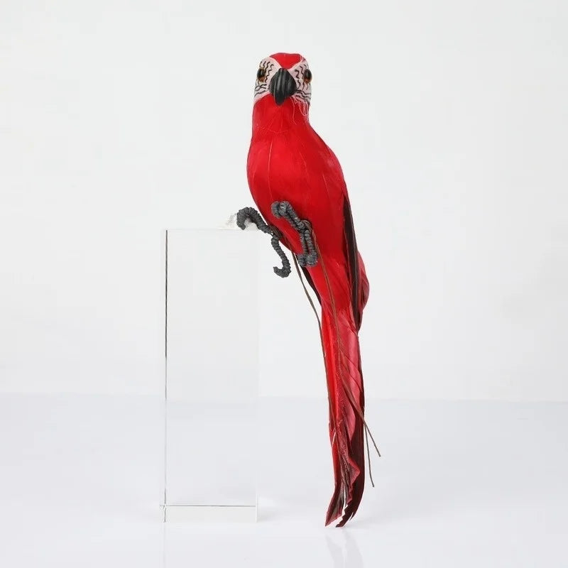 Handmade Feather Parrot Lawn Ornament