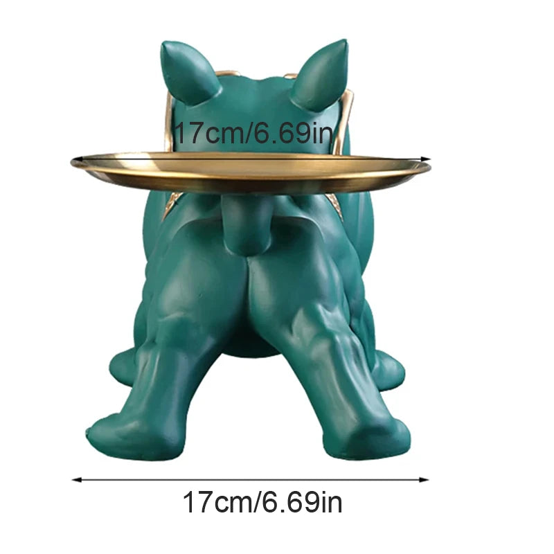30cm Bulldog Resin Storage Statue