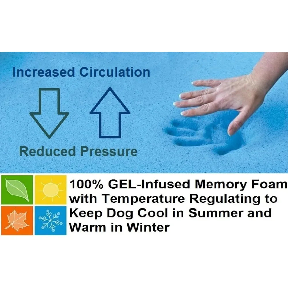 Gel Memory Foam Orthopedic Dog Bed