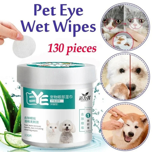 130pcs Pet Eye Cleaning Wipes