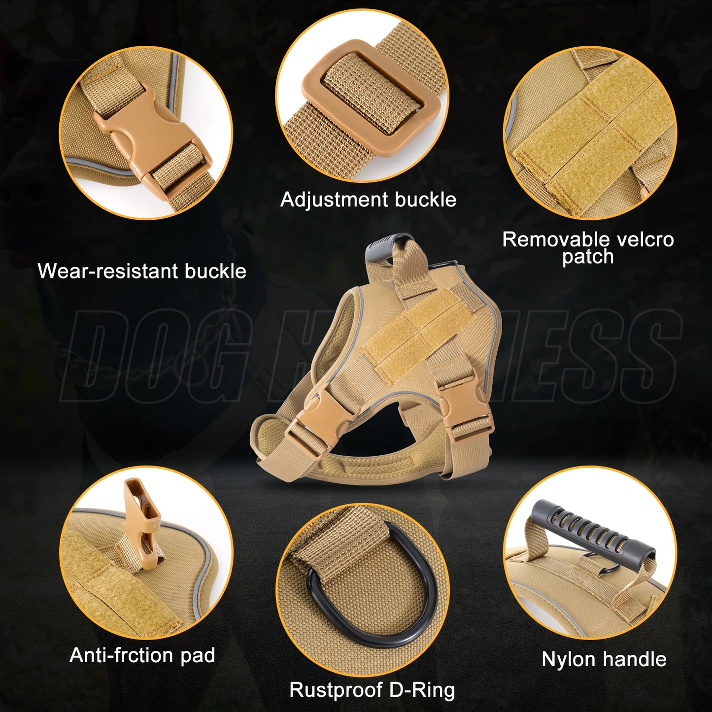 Tactical Dog Training Harness