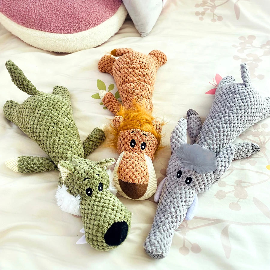 Bite-Resistant Squeaky Plush Dog Toy