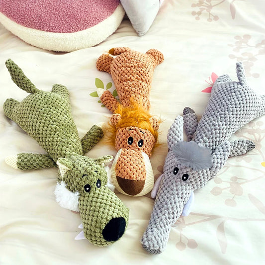 Bite-Resistant Squeaky Plush Dog Toy