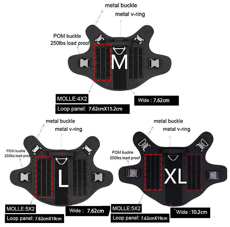 Tactical Military Dog Harness & Leash Set