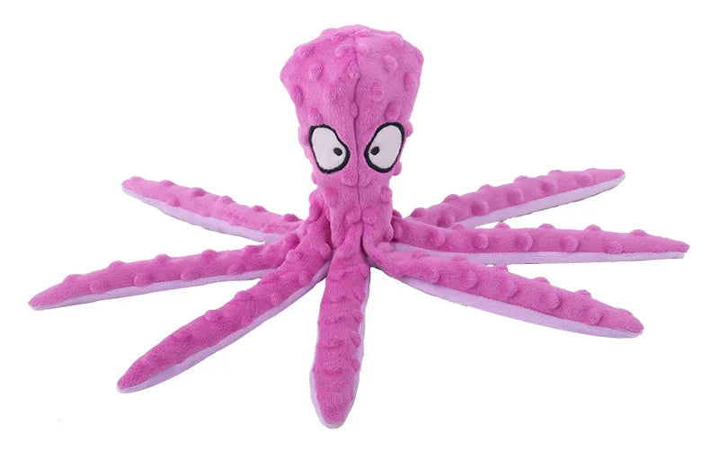 Plush Squeaky Octopus Dog Toy