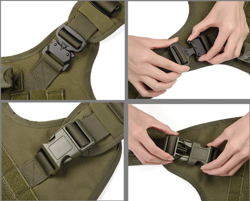 Tactical Military Dog Harness & Leash Set