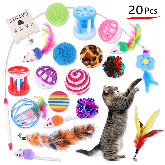 DualPet 20-Piece Cat Toy Variety Set