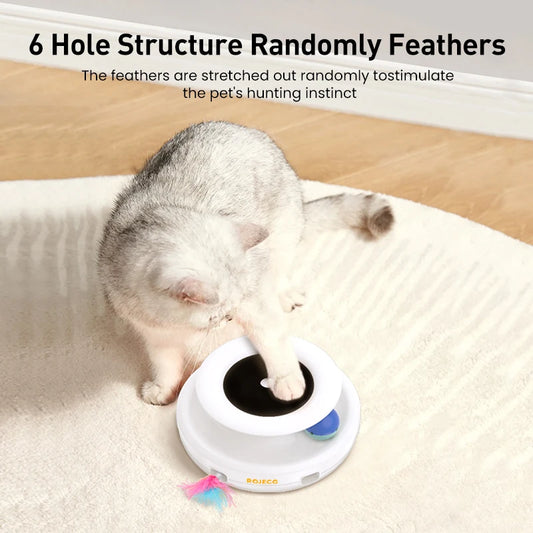 ROJECO 2-in-1 Smart Feather Ball Toy Set